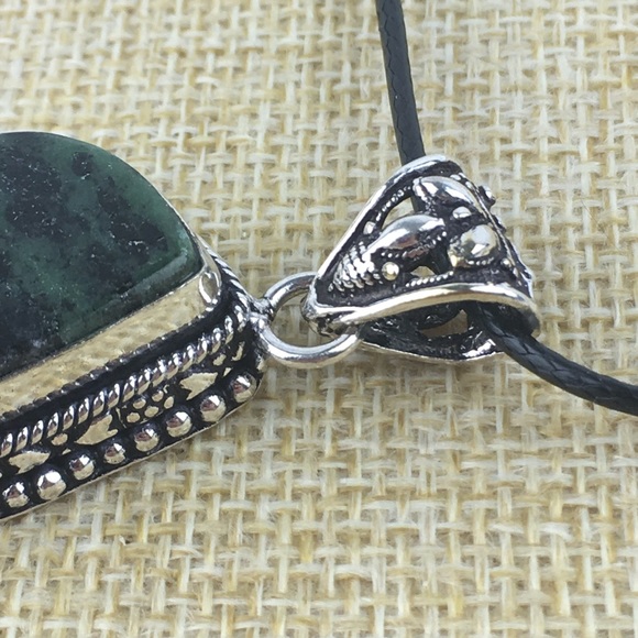 Ruby in Zoisite Stone Pendant Necklace - Picture 5 of 9